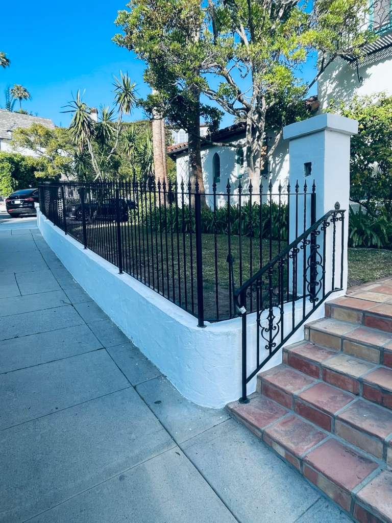 Completed outdoor fencing project with clean alignment and finish