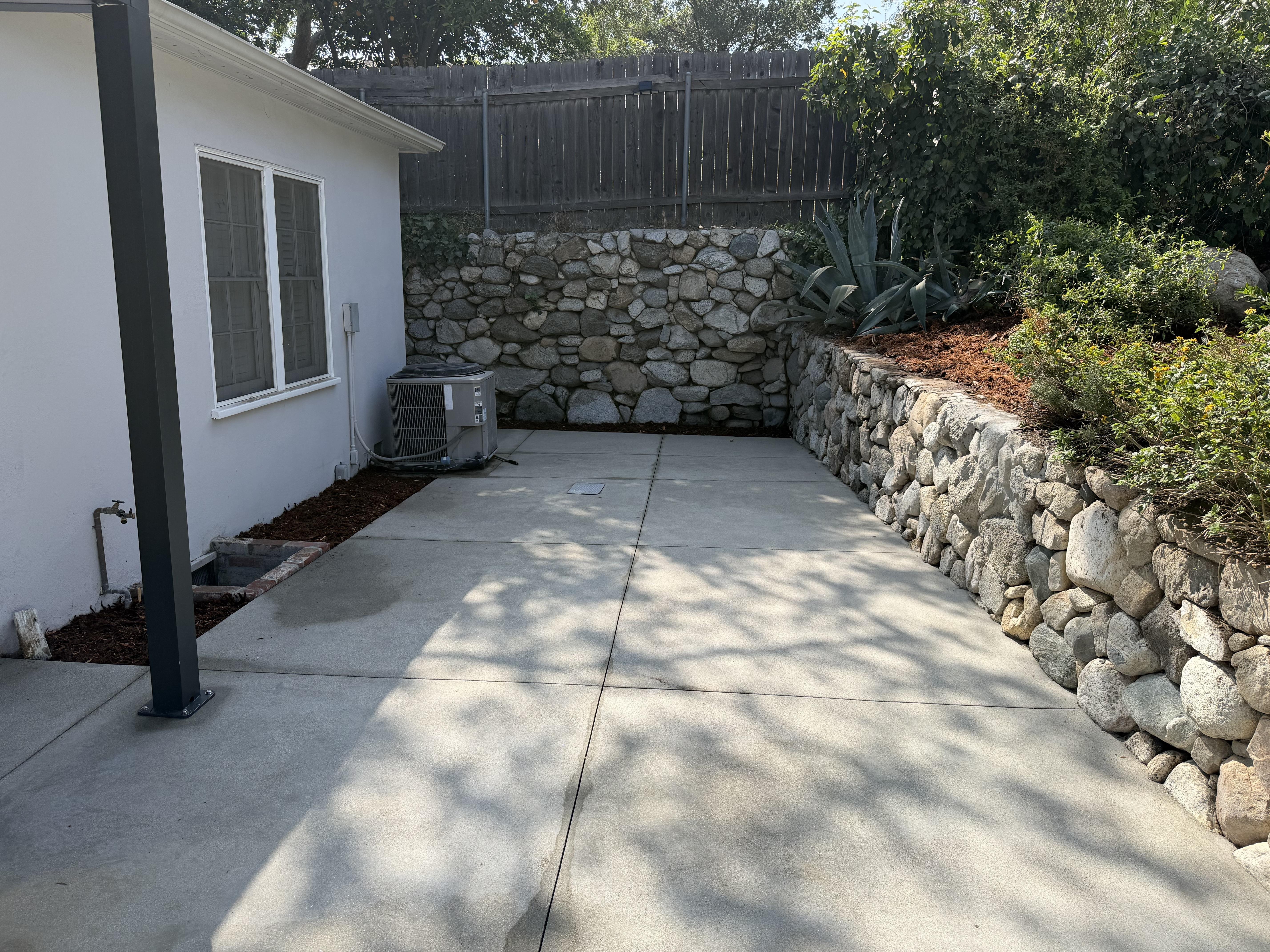 Completed concrete surface at a residential property